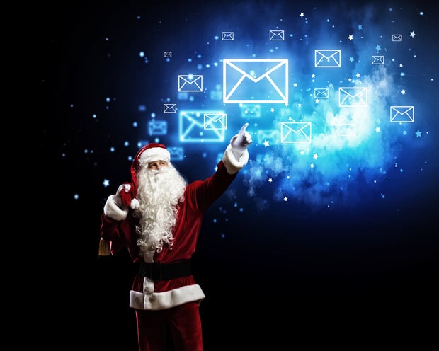 Image of Santa Claus in red costume. Communication concept.jpeg